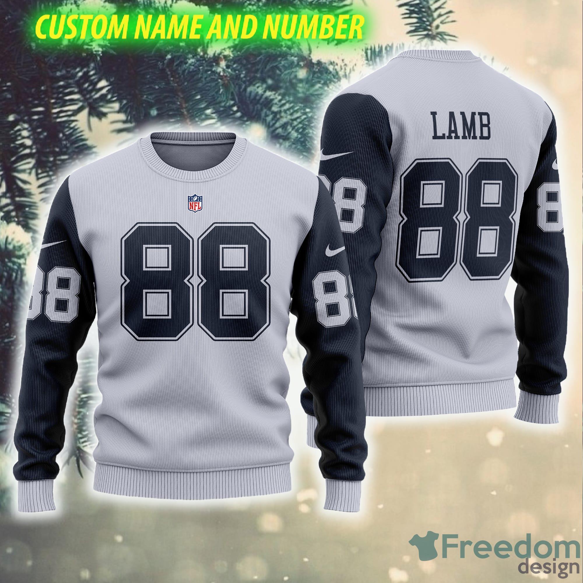 Christian McCaffrey 22 Carolina Panthers NFL Party Knitted Custom Number  And Name Ugly Christmas Sweater Black Gift For Fans - Freedomdesign