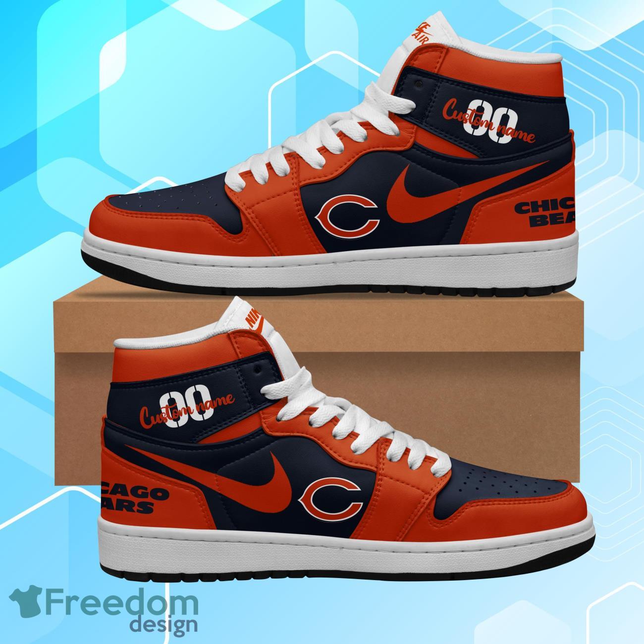 Chicago Bears Air Jordan Hightop Shoes Custom Name & Number Product Photo 2