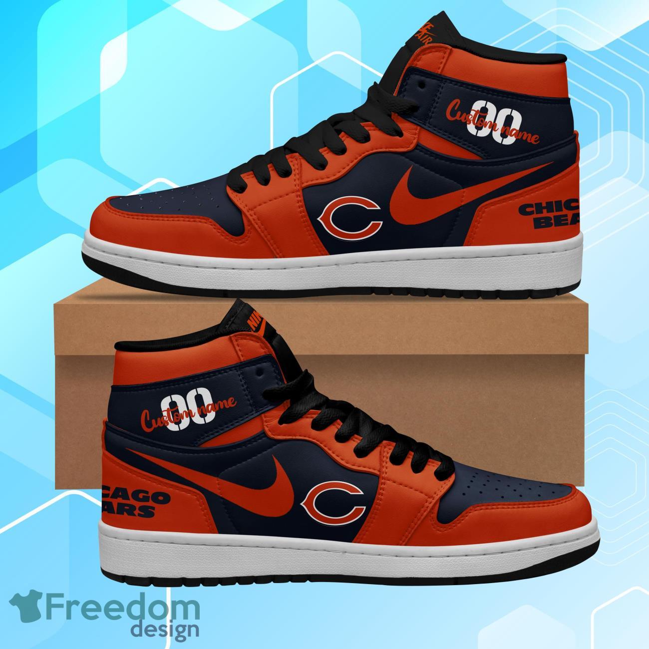 Chicago Bears Air Jordan Hightop Shoes Custom Name & Number Product Photo 1