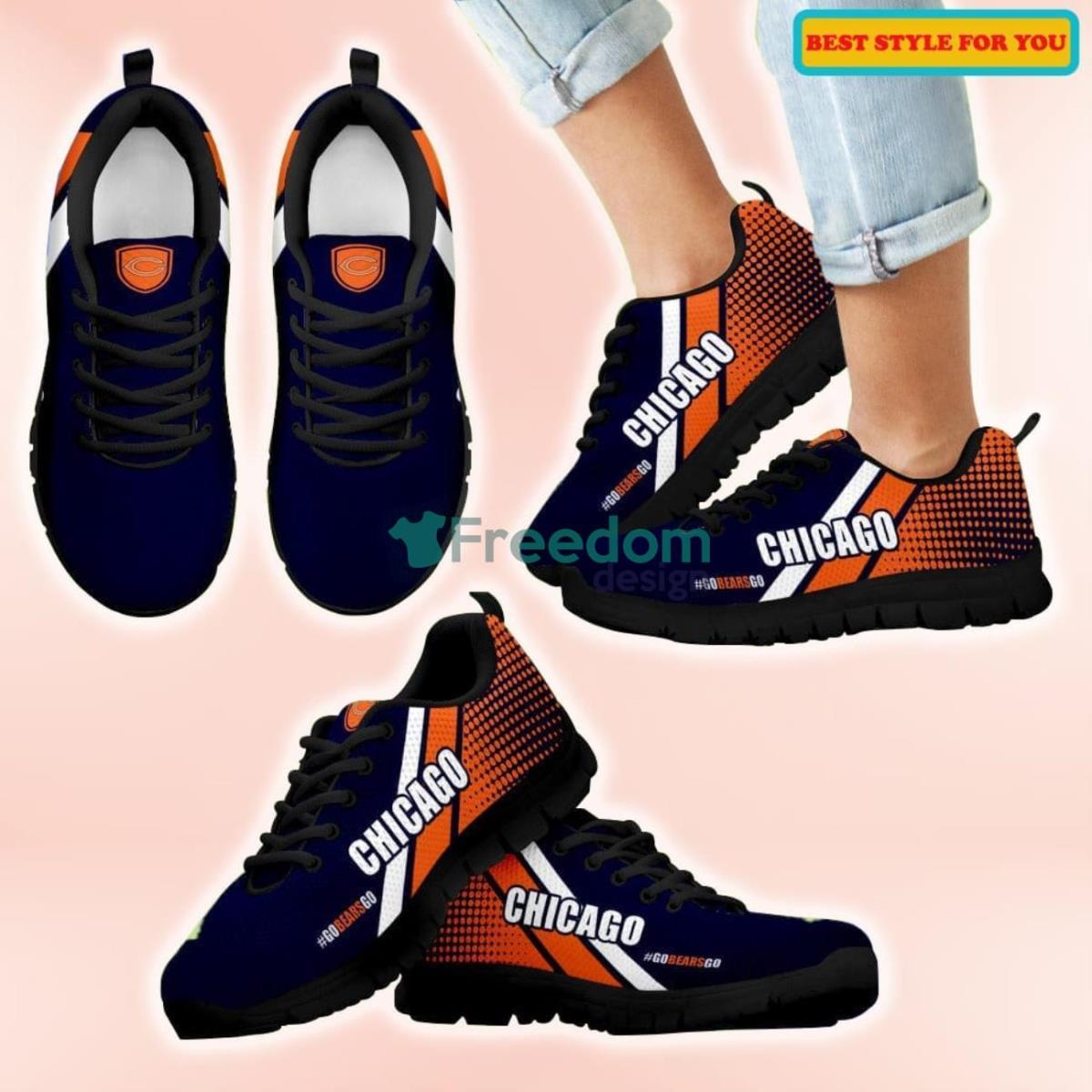 Chicago Bears Casual Sneakers For Sport Fans Product Photo 1
