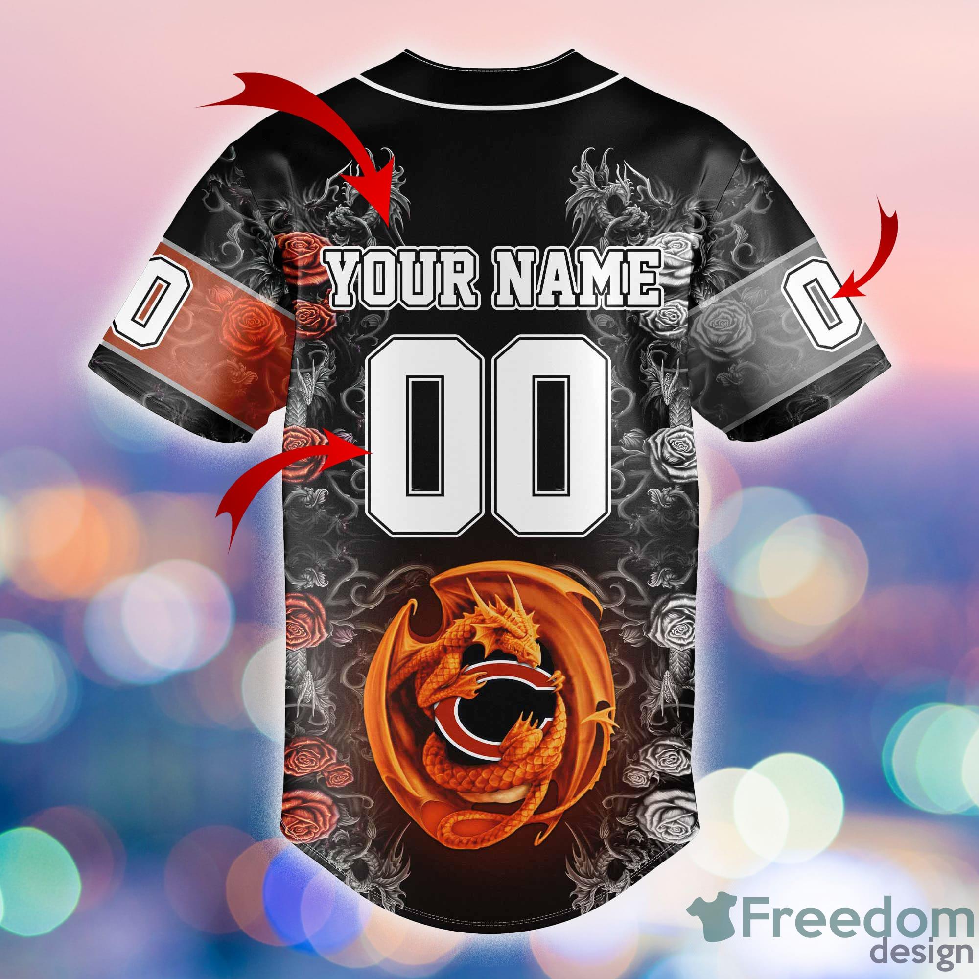 Chicago Bears Custom Name Baseball Jersey NFL Shirt Best Gift For Fans