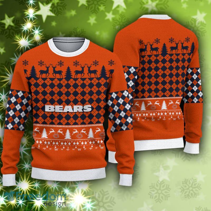 Chicago Bears Fans Reindeer Pattern Ugly Christmas Sweater Gift -  Freedomdesign