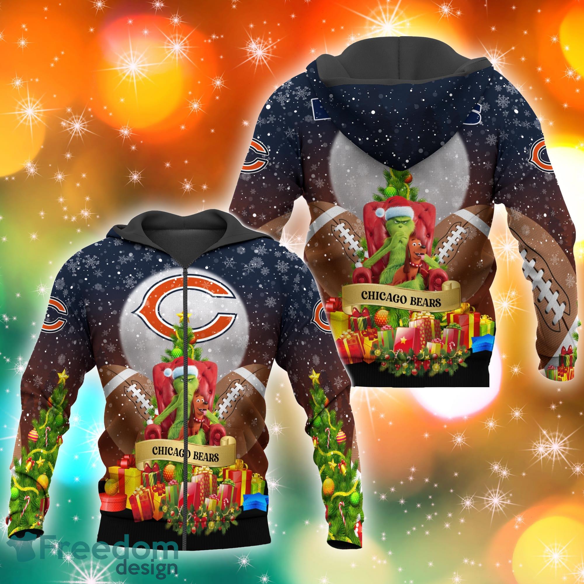 Cute Grinch American Football Chicago Bears Ugly Christmas Sweater