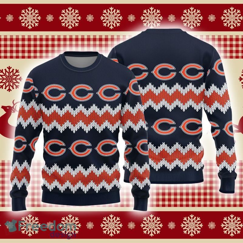 NFL Chicago Bears Christmas AOP Fabric Knitted Sweater For Men And Women -  YesItCustom