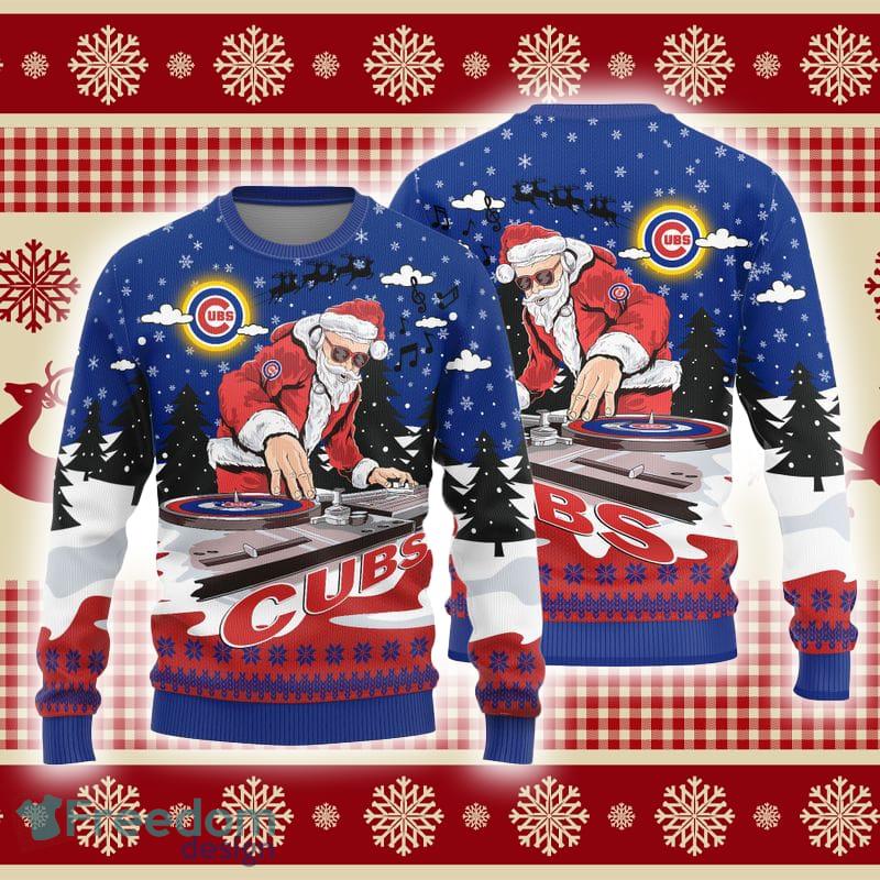 Chicago Cubs MLB Baseball Knit Pattern Ugly Christmas Sweater