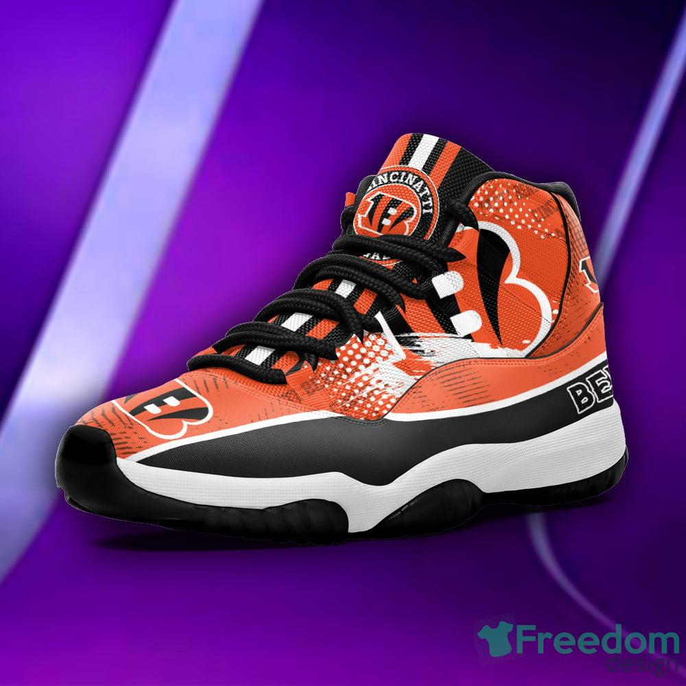 Cincinnati Bengals Air Jordan Hightop Shoes - Freedomdesign