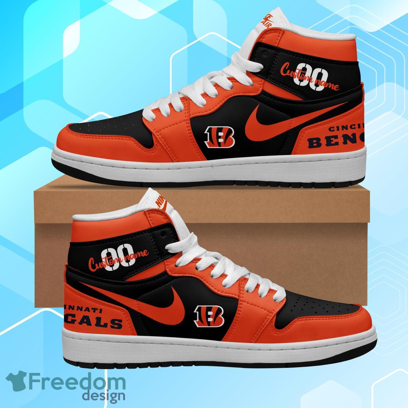 Cincinnati Bengals Air Jordan Hightop Shoes Custom Name & Number Product Photo 2