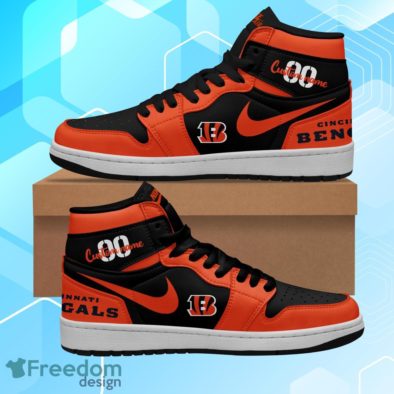 Cincinnati Bengals Air Jordan Hightop Shoes Custom Name & Number Product Photo 1