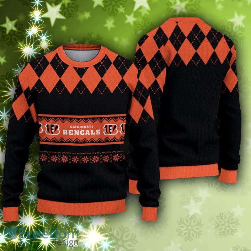 Cincinnati Bengals Ugly Black Sweater (Sweater Size: Small)