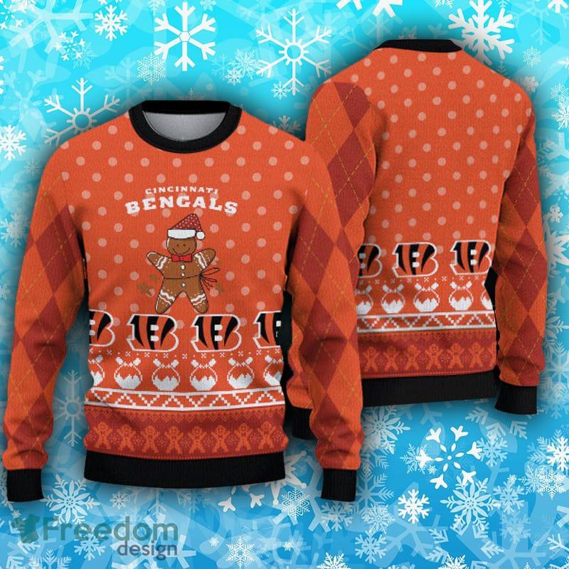 Cincinnati Bengals Basic Pattern Knitted Sweater For Christmas -  Freedomdesign