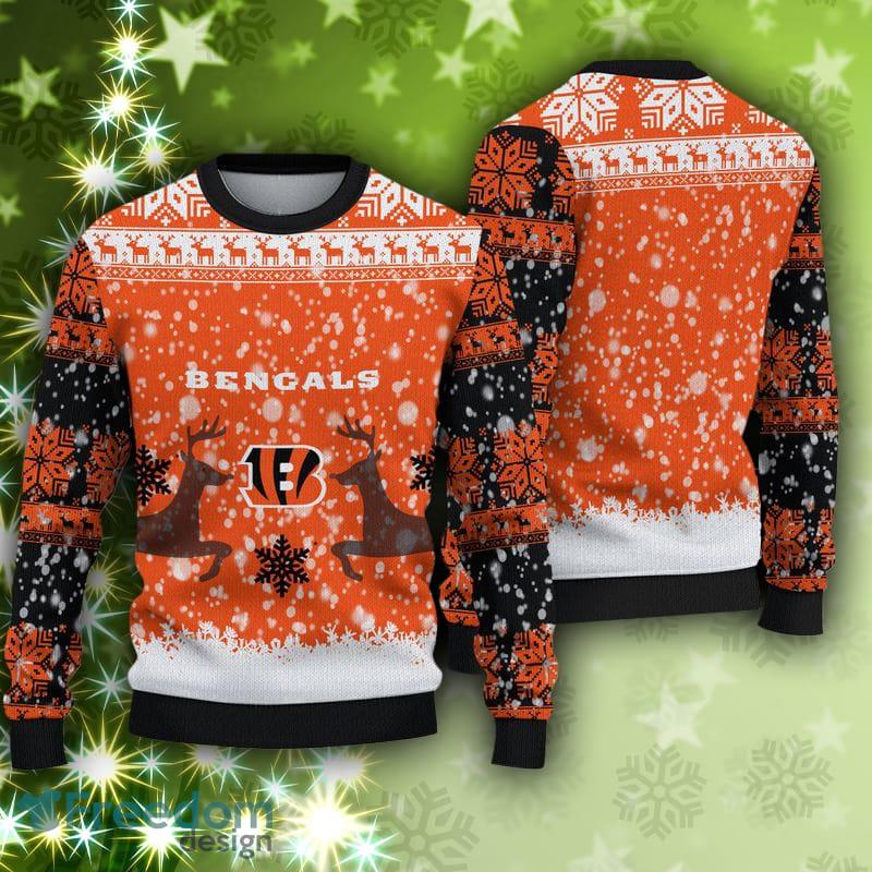 Cincinnati Bengals All Over Print Christmas Knitting Ugly Sweater