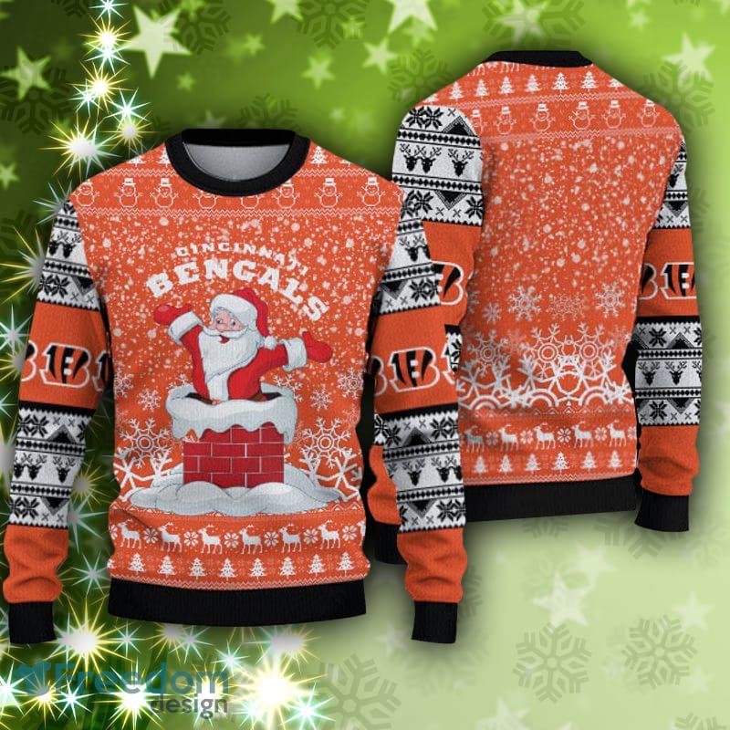 Cincinnati Bengals NFL Team Dabbing Santa Claus Funny Christmas Gift Men  And Women Ugly Christmas Sweater - Freedomdesign