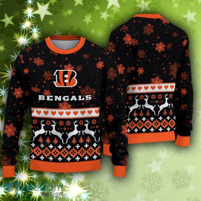 Cincinnati Bengals Ugly Black Sweater (Sweater Size: Small)