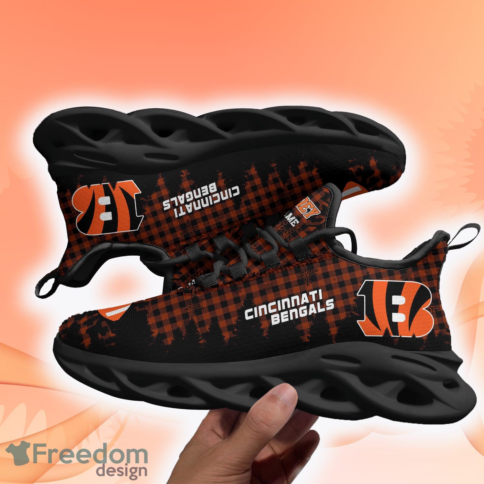 Custom Name Cincinnati Bengals NFL Max Soul Shoes Sneakers For Men And Women  - Freedomdesign