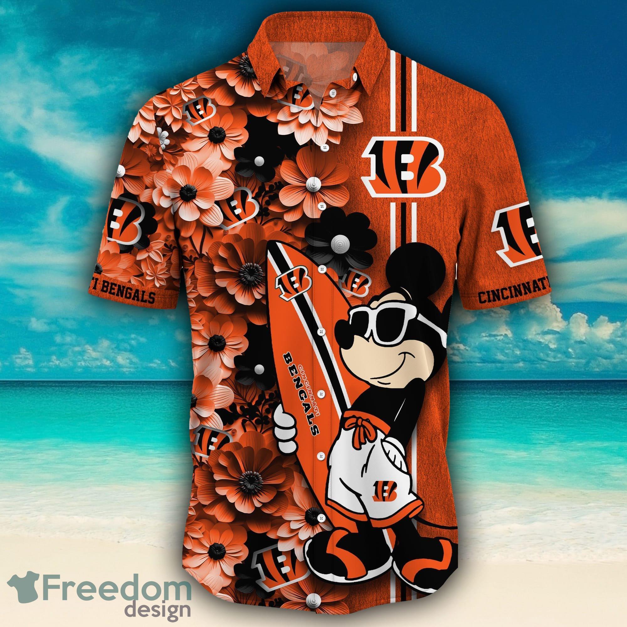 Bengals Hawaiin Shirt Cincinnati Bengals Tropical Flower Hawaiian Shirt