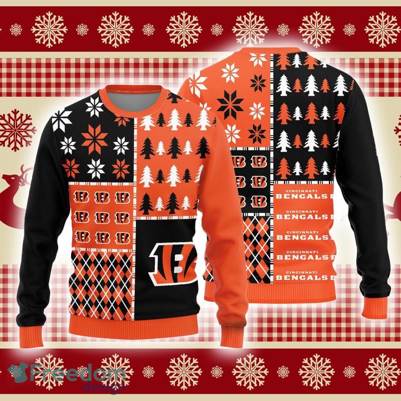 Cincinnati Bengals Fans Reindeer Pattern Ugly Christmas Sweater Gift -  Freedomdesign