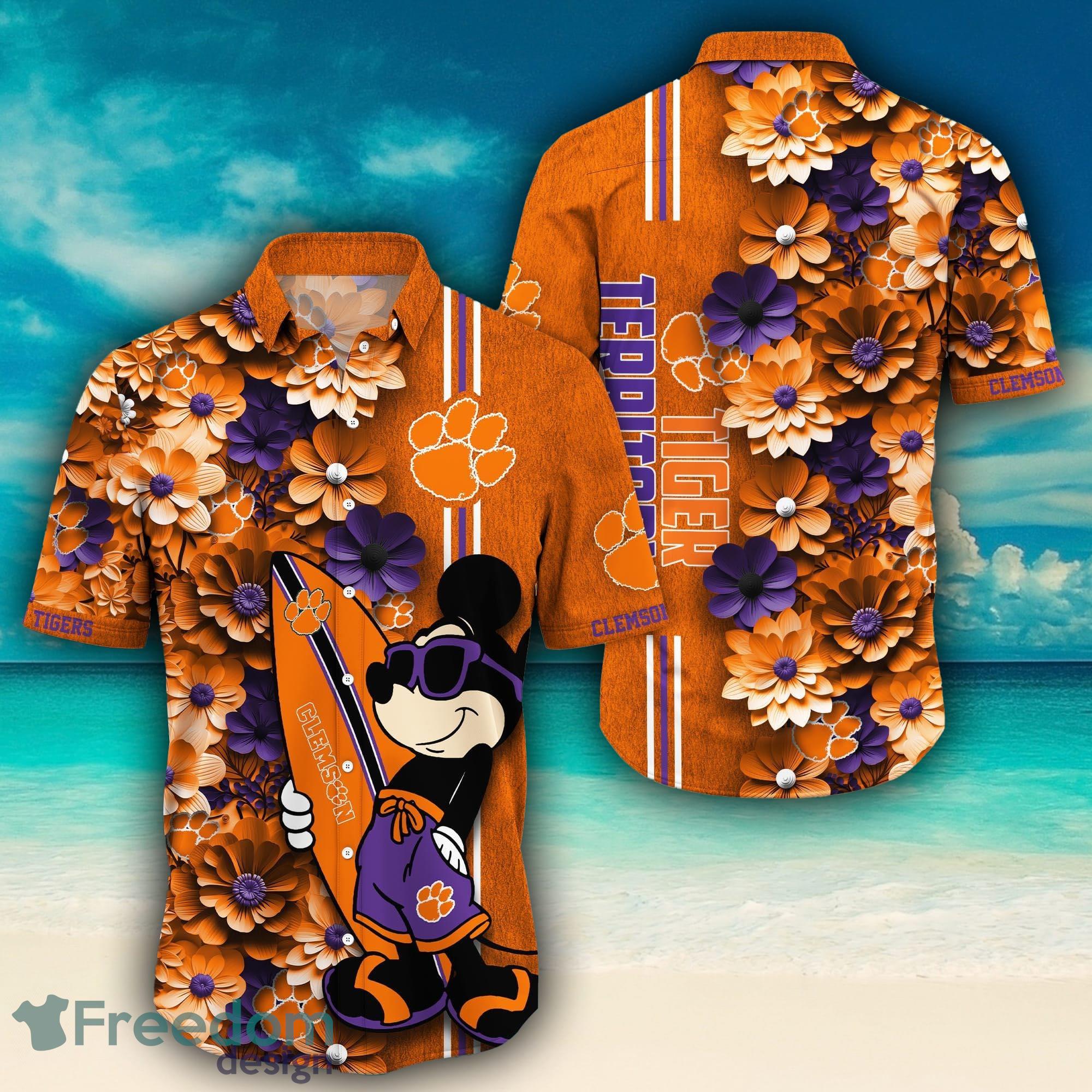 Cincinnati Bengals Surfboard Parttern Mickey Mouse Flower Hawaiian