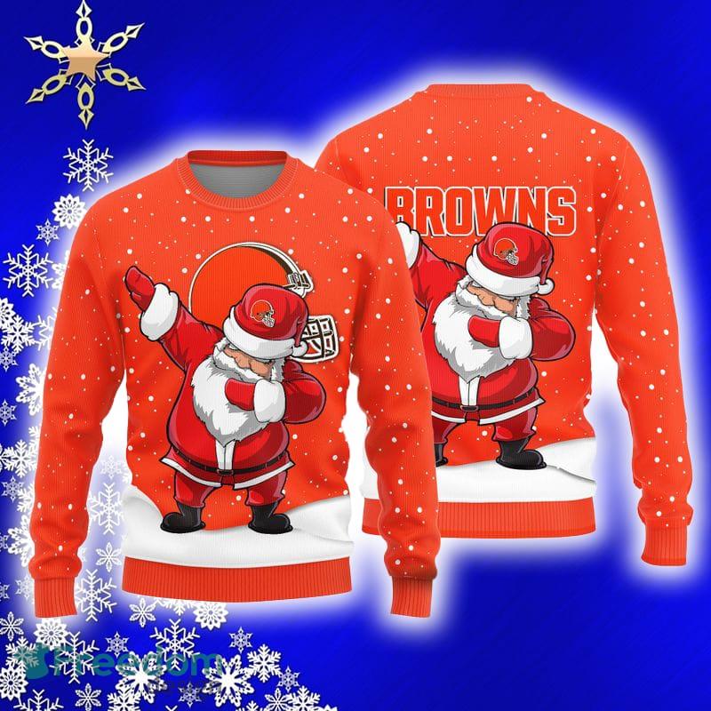 Cleveland Browns Fans Pattern Wrapping Ugly Christmas Sweater