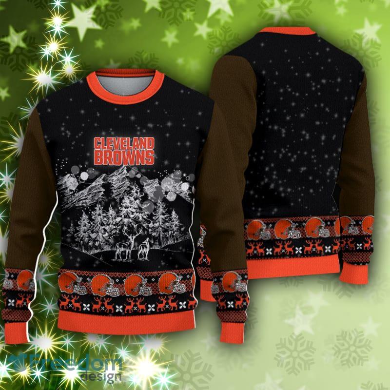 Cleveland Browns Ugly Christmas Sweater Holiday Party Browns Fans -  T-shirts Low Price