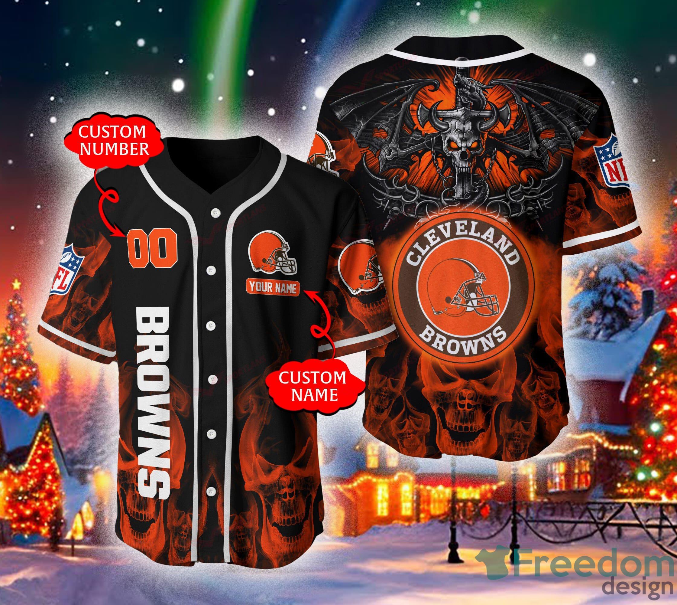 Cleveland Browns Custom Number And Name NFL Dragon Jersey Shirt Gift For  Fans - Freedomdesign