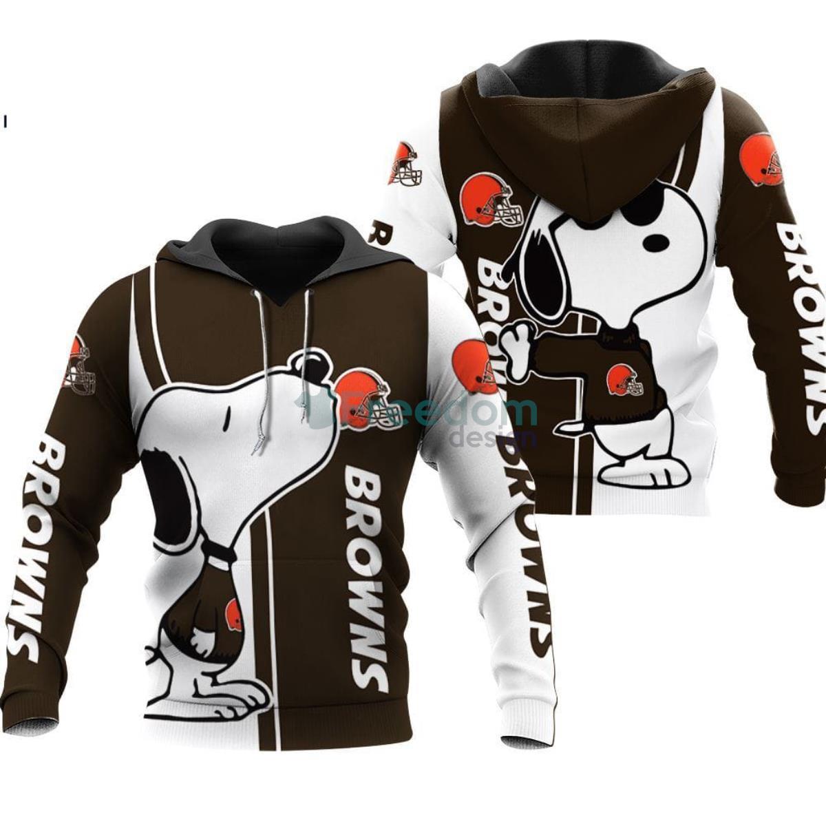 Cleveland Browns Snoopy Lover Cartoon Movie Pullover Hoodie Product Photo 1