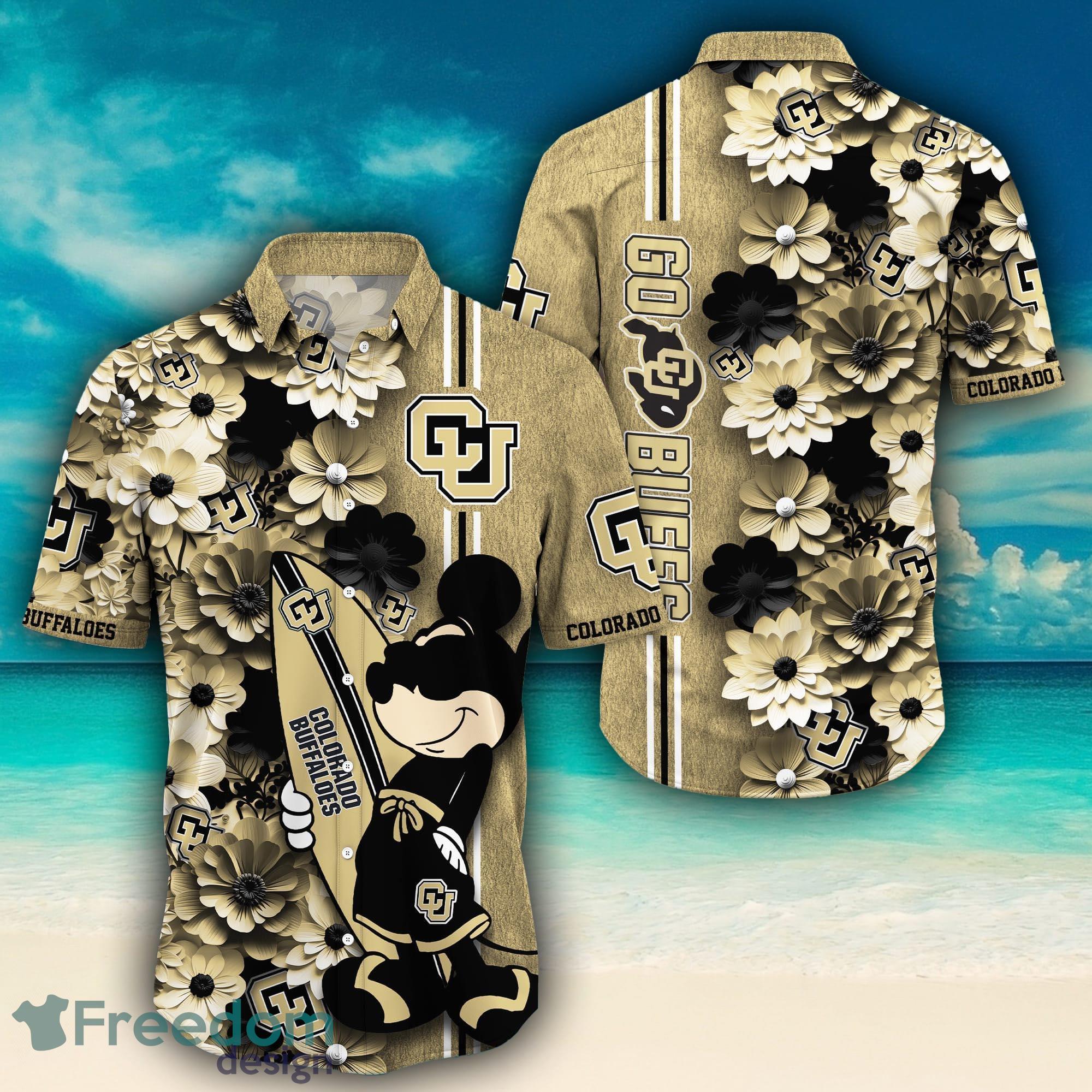 Carolina Panthers Surfboard Parttern Mickey Mouse Flower Hawaiian Shirt -  Freedomdesign