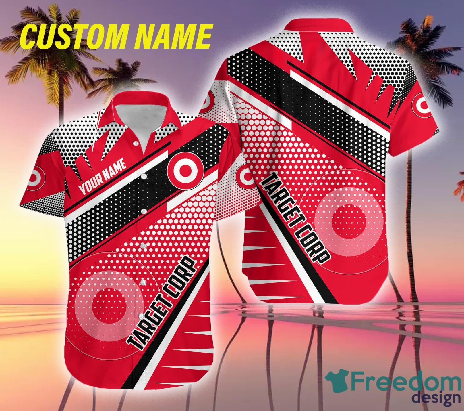 Custom Name waffle house Logo Hibiscus 3D Hawaiian Shirt Gift For