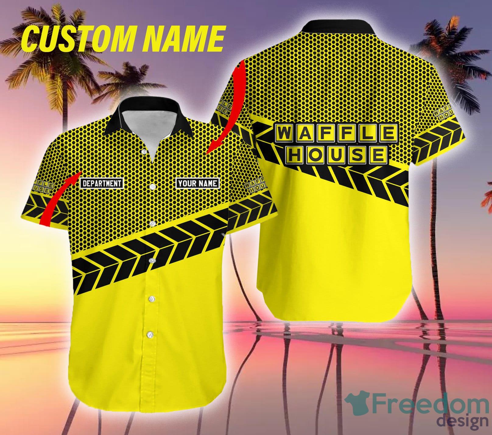 Tropical Coconut Pattern Waffle House Hawaiian Shirt