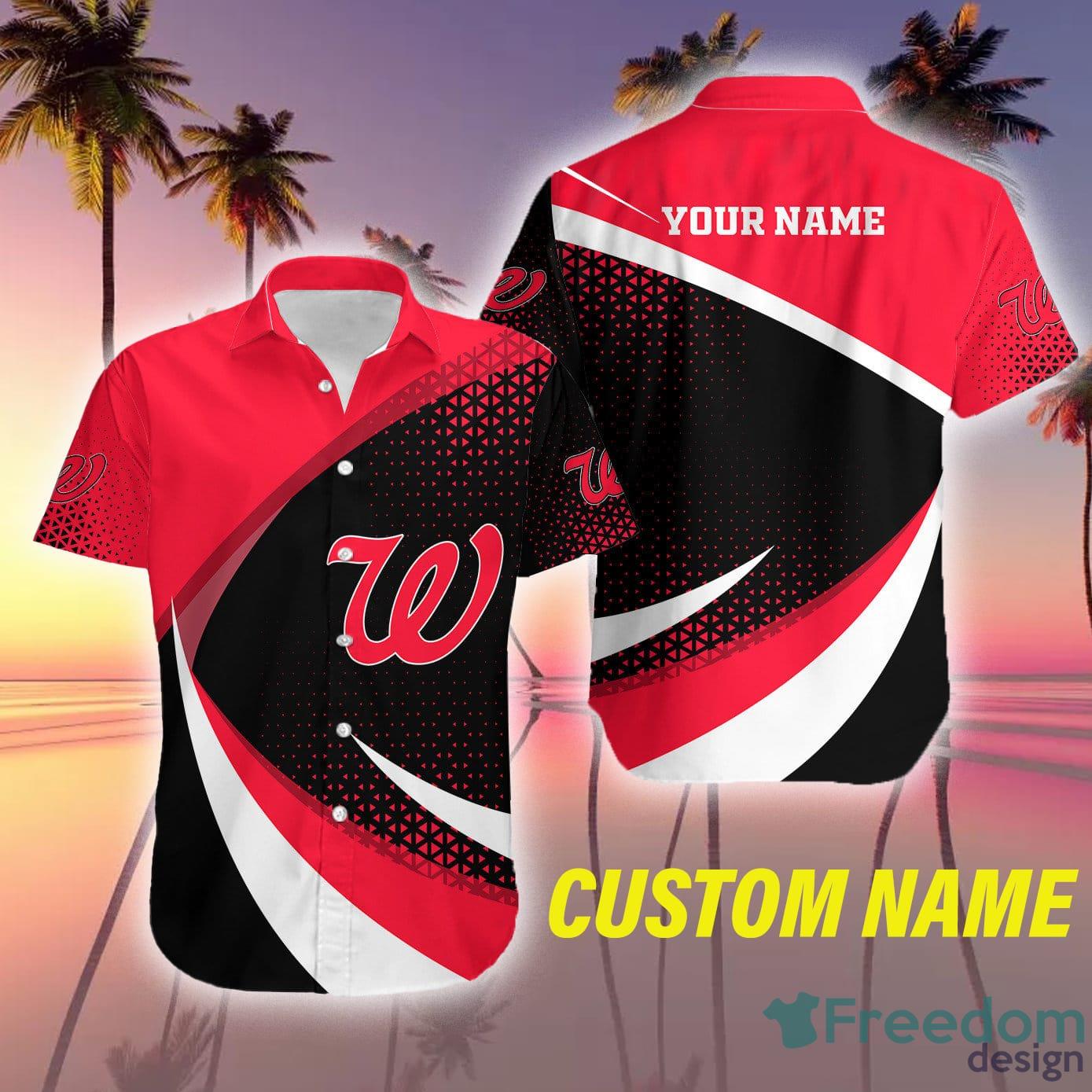 Custom Name waffle house Logo Hibiscus 3D Hawaiian Shirt Gift For Men Women  - Freedomdesign