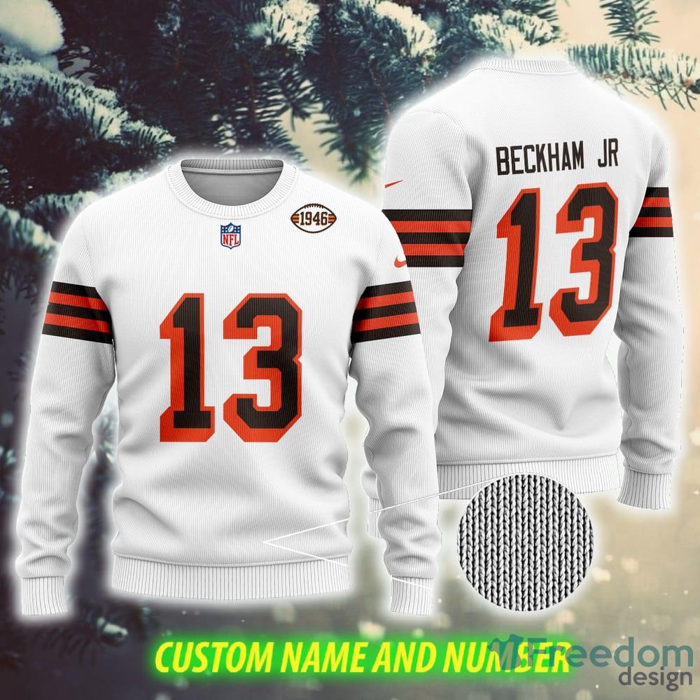 Cleveland Browns Custom Name Ugly Xmas Wool Knitted Sweater