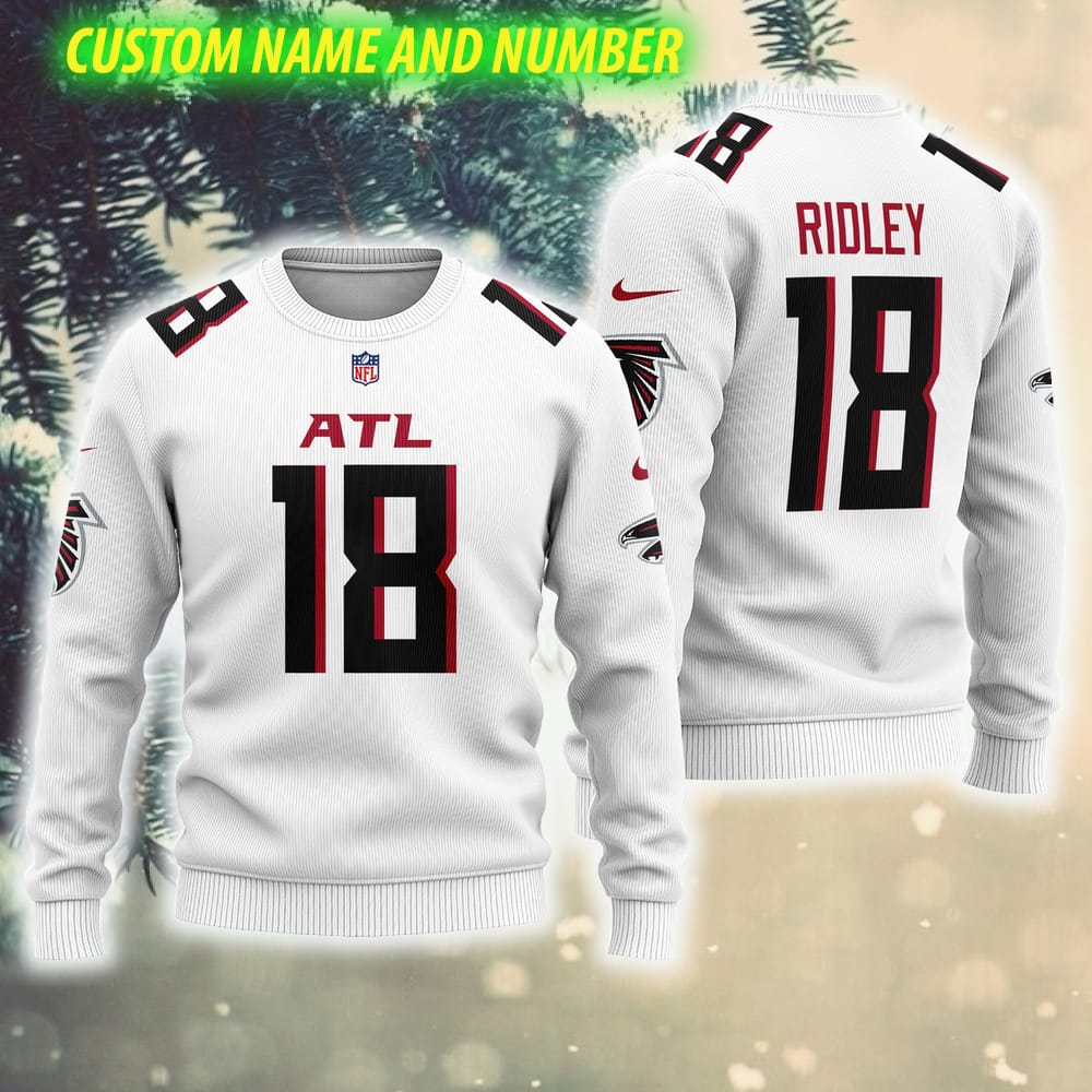 Custom Number And Name Calvin Ridley 18 Atlanta Falcons NFL hOC