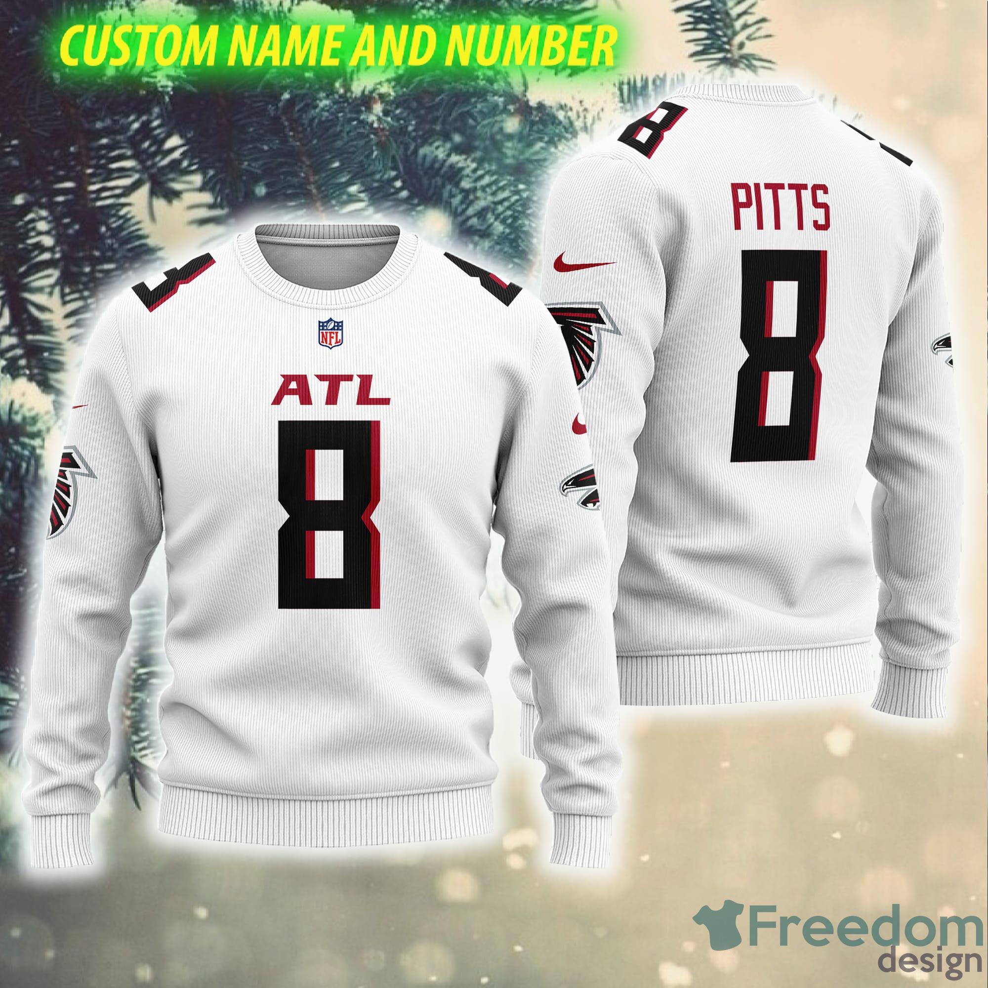 Kyle Pitts 8 Atlanta Falcons NFL Season Knitted Custom Number And Name Ugly  Christmas Sweater Black Gift For Fans - Freedomdesign