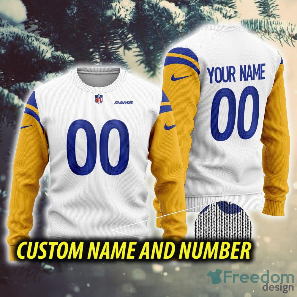 NFL Los Angeles Rams 3D Tinsel Custom Number And Name Ugly