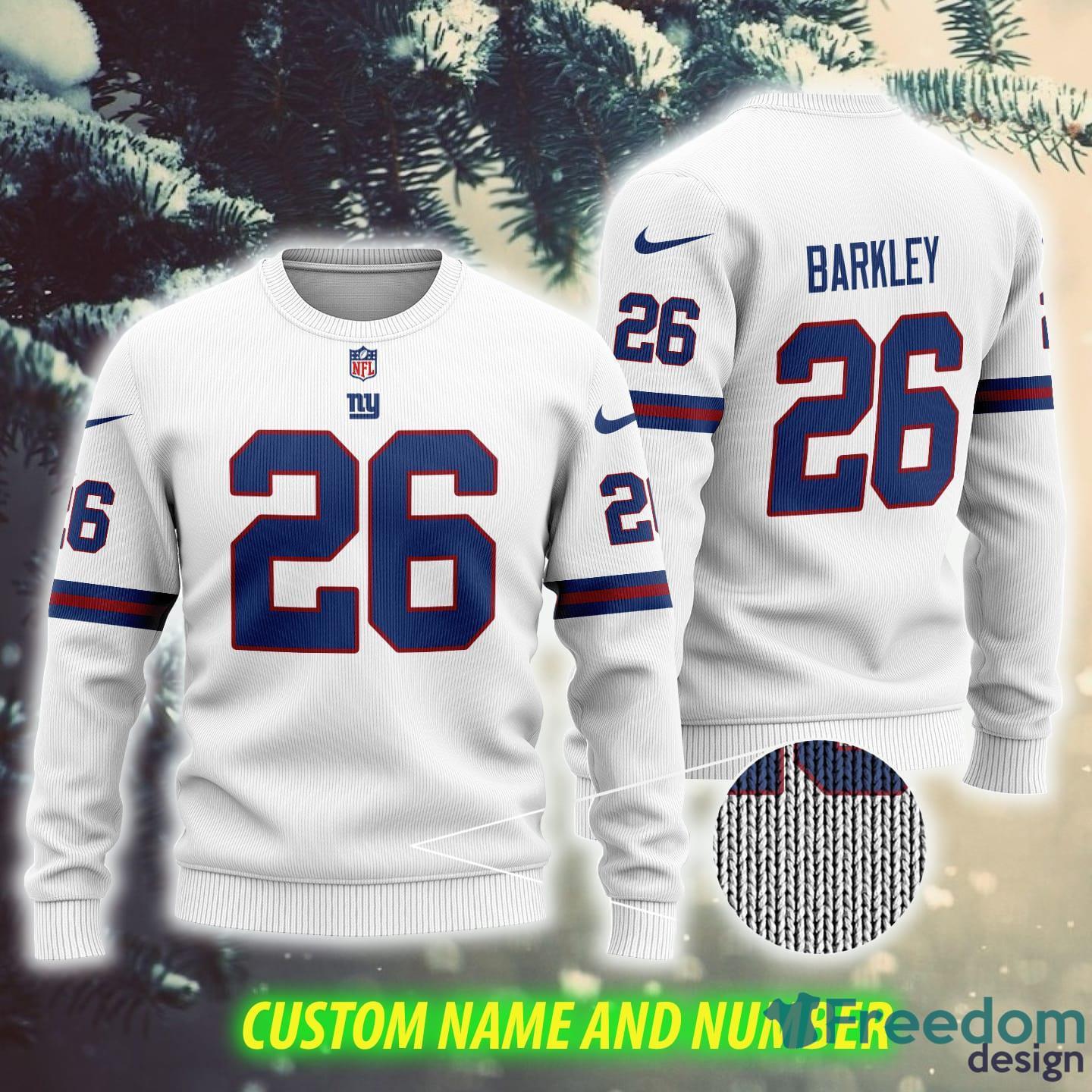 SALE!!! Saquon Barkley New York Giants Name & Number T-Shirt Gift Fan  S_5XL
