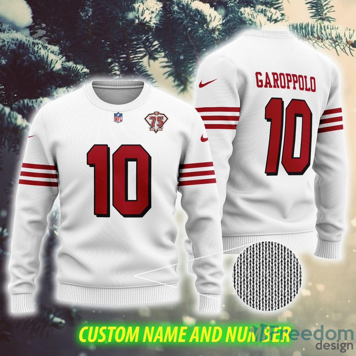 white 49ers sweater