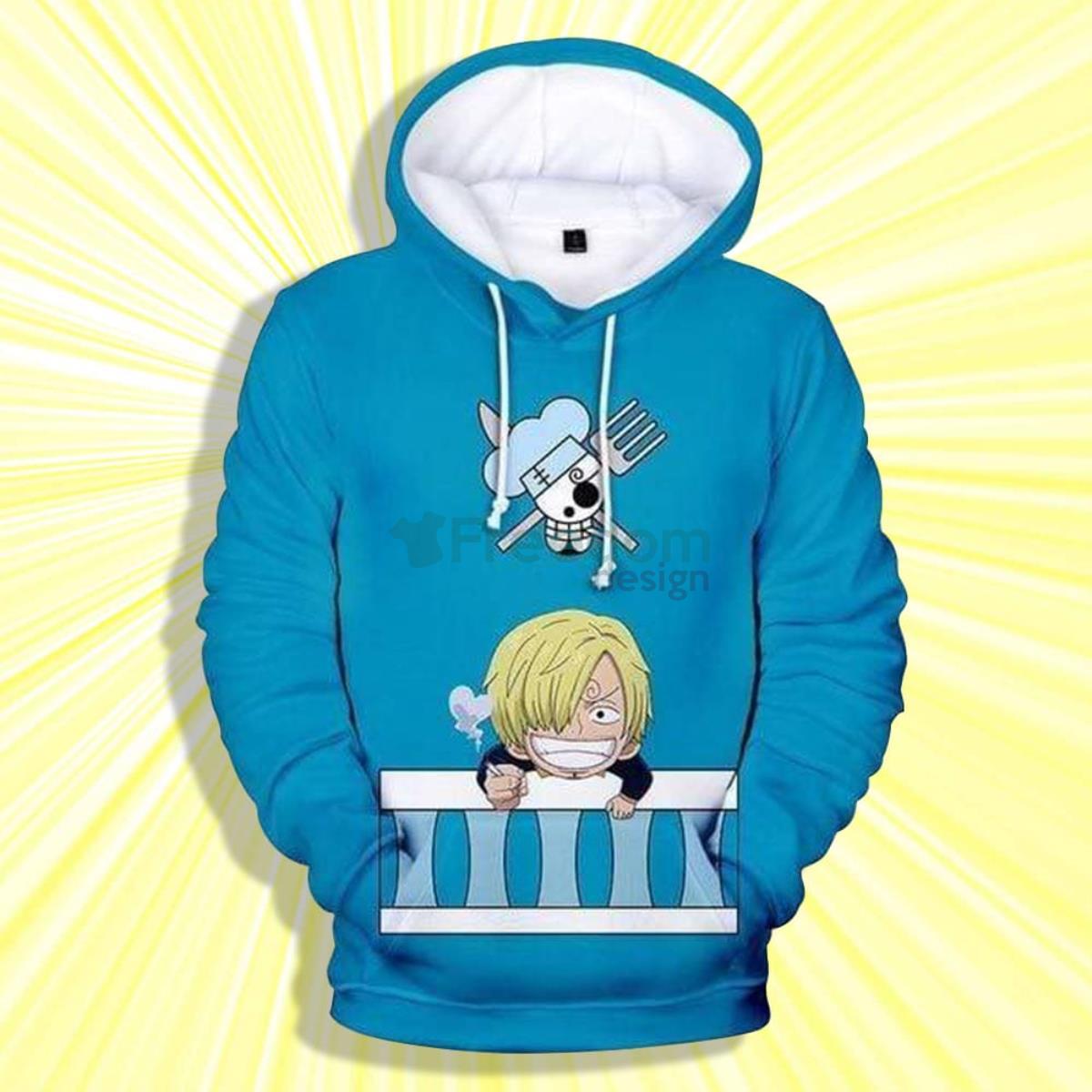 Cute Kawaii Sanji One Piece Anime 3D Hoodie Product Photo 1