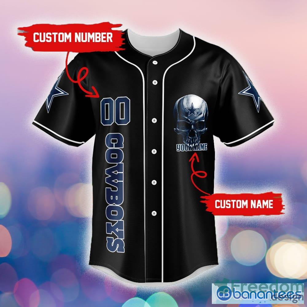 Dallas Cowboys NFL Custom Name And Number Gift For Dad Baseball Jersey Shirt