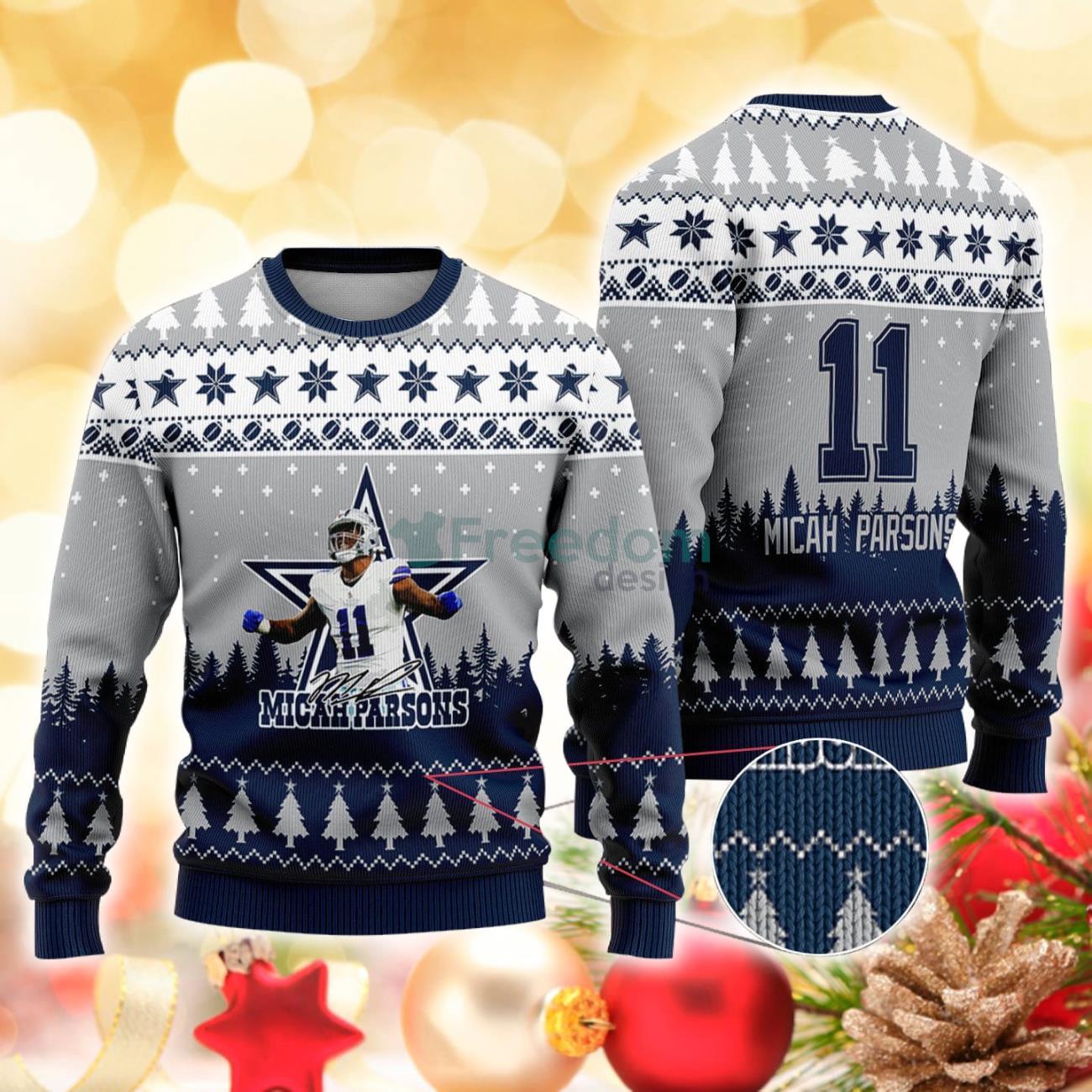 Dallas Cowboys - Micah Parsons #11 Christmas Knitted Sweater For Men Women Product Photo 1