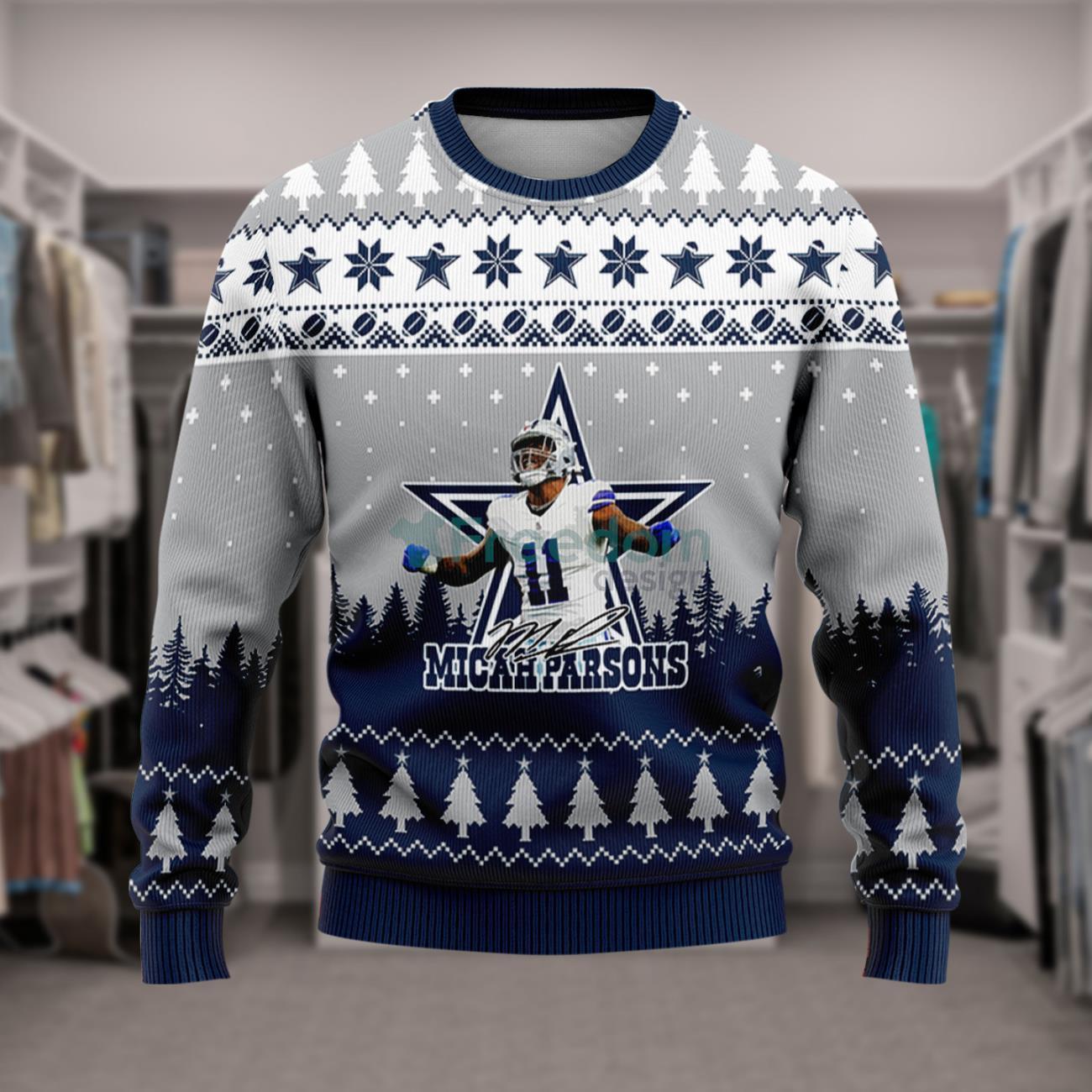 Dallas Cowboys - Micah Parsons #11 Super Bowl LVII 2023 Christmas Knitted Sweater Product Photo 2