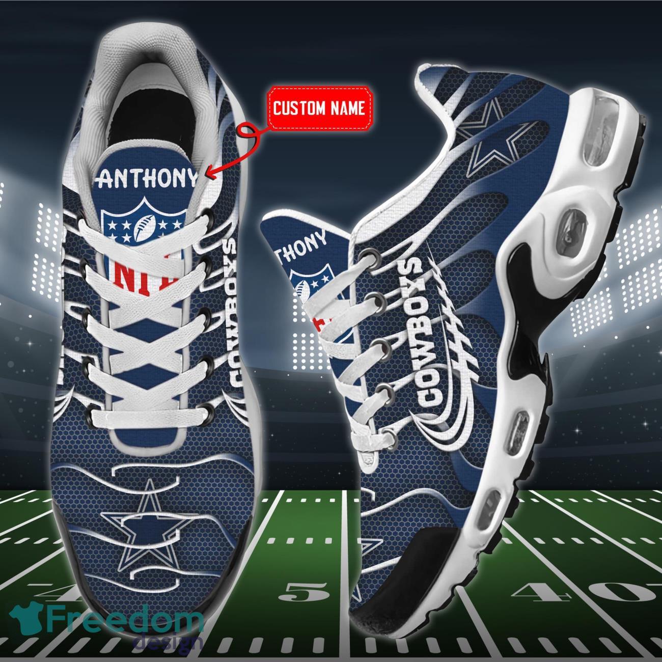 Dallas Cowboys NFL Air Cushion Sports Shoes Custom Name For Fans Product Photo 2