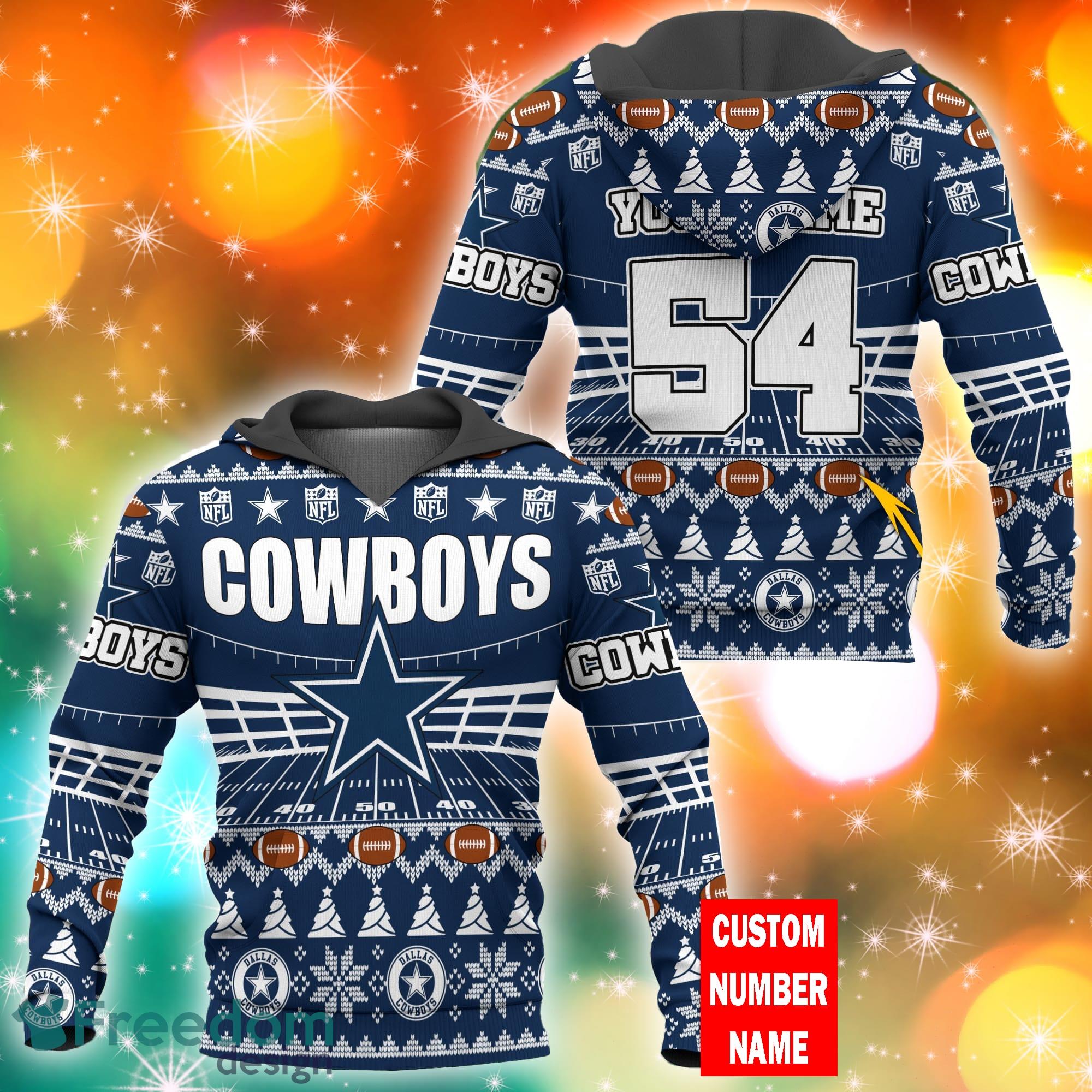 Dallas Cowboys NFL Custom Name And Number All Over Print 3D T