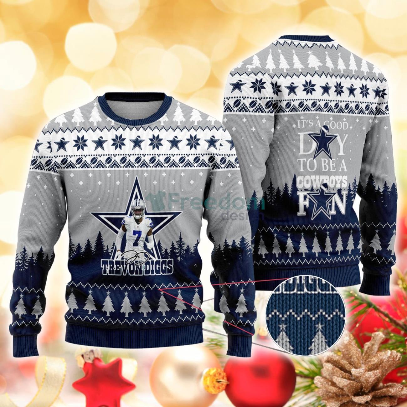 Dallas Cowboys - Trevon Diggs #7 Super Bowl LVII 2023 Christmas Sweater Product Photo 1