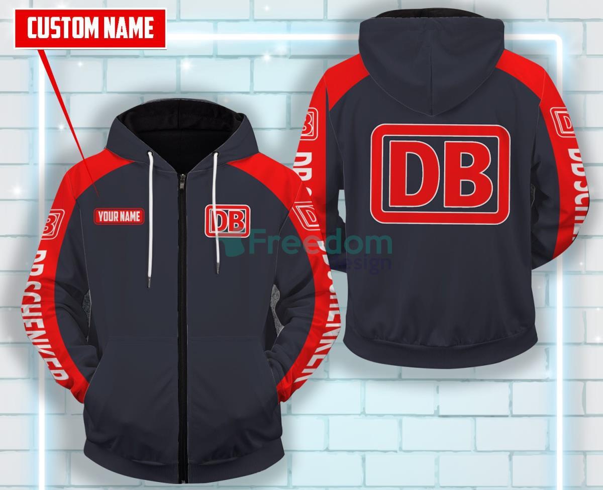 DB SCHENKER All Over Printed 3D Custom Name Zip Hoodie Product Photo 1