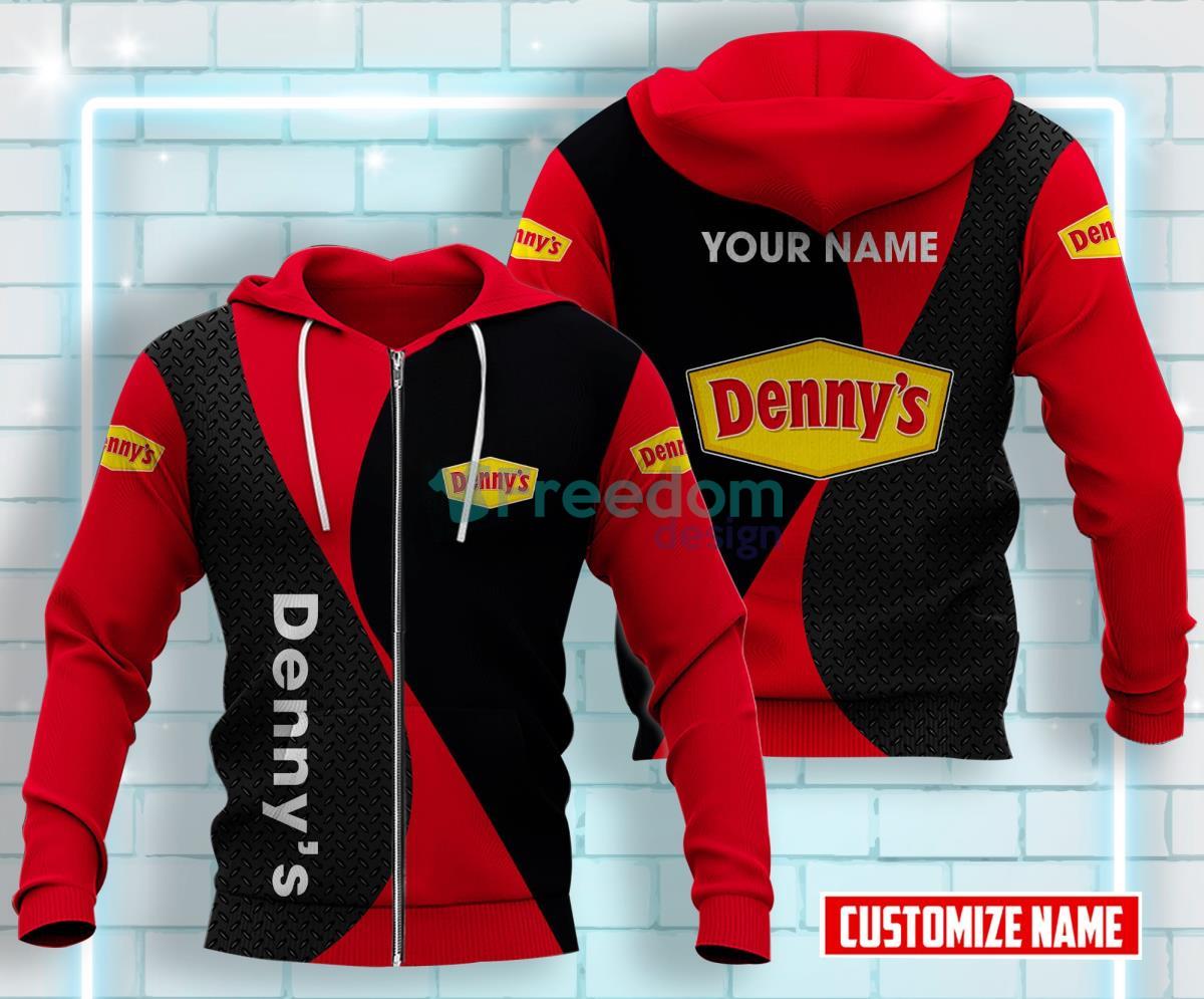 Denny's All Over Printed 3D Custom Name Zip Hoodie Best Gift For Men Women Product Photo 1