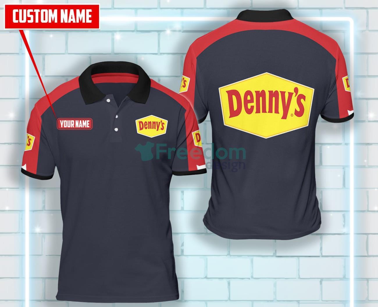 DENNY'S Custom Name Polo Shirt Product Photo 1