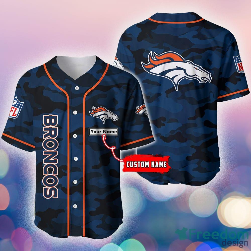 Denver Broncos Baseball Jersey Shirt NFL Fan Gifts Custom Name For