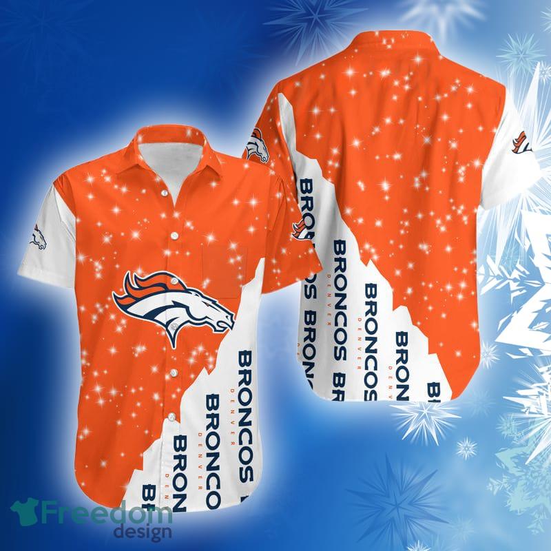 Denver Broncos Bling Bling Snowflakes Christmas Hawaiian Shirt Gift Men  Women - Freedomdesign