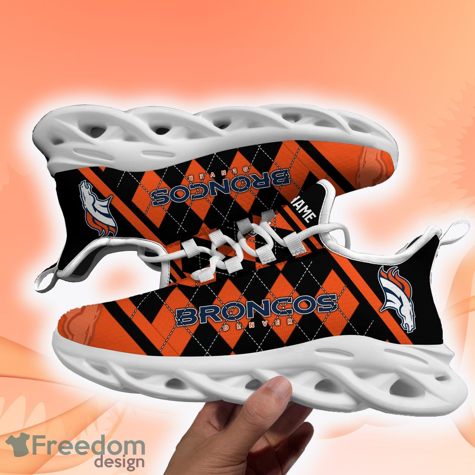 Custom Name NFL Denver Broncos Style Logo Caro Max Soul Shoes Gift For Men  Women - Freedomdesign