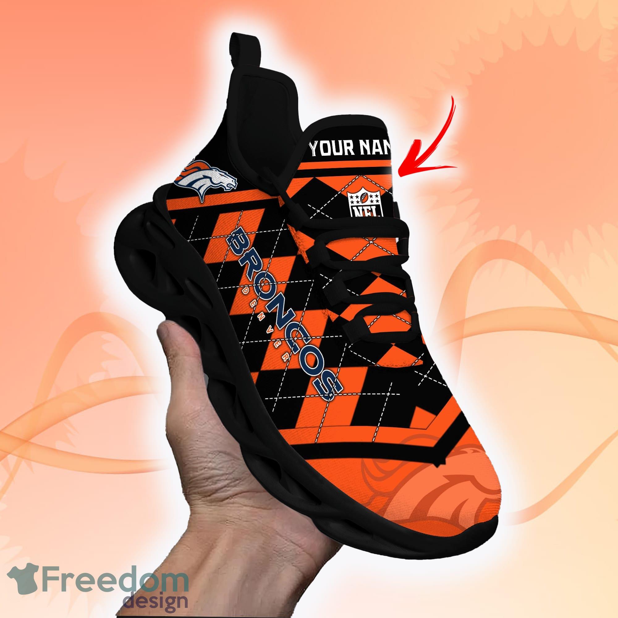 Denver Broncos NFL Custom Name Angle Wings Max Soul Shoes For Men Women