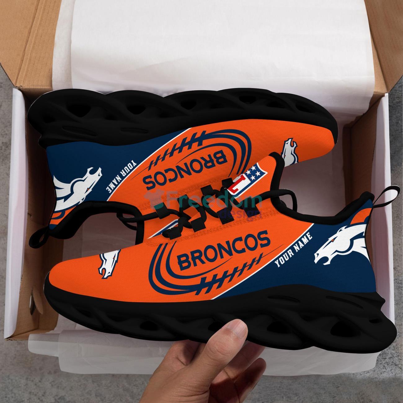 Denver Broncos Personalized Name For Fans Max Soul Shoes Men And Women  Running Sneakers